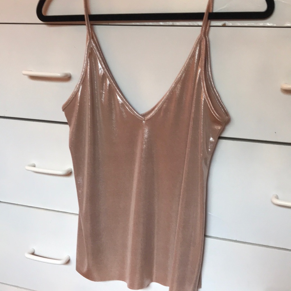 PacSun shiny tank top, light pink